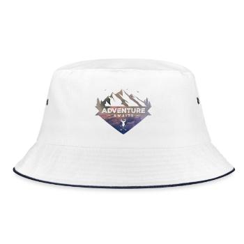 Adventure Awaits - Bucket Hat - white/navy - Front