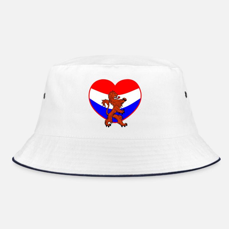 Holländischer Löwe mit Herz rot weiß blau Bucket Hat