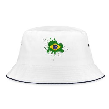 Conception de spot de drapeau du Brésil - Bob - blanc/marine - Devant