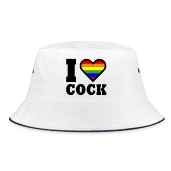 I love cock - Bob - blanc/marine - Devant