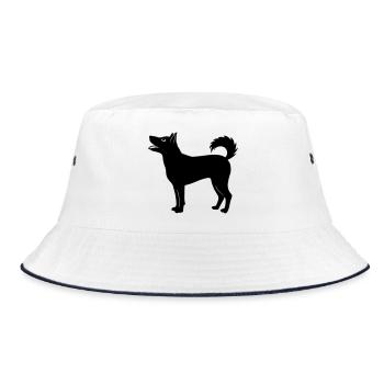 Dog shadow figure year of the dog - Bucket Hat - white/navy - Front