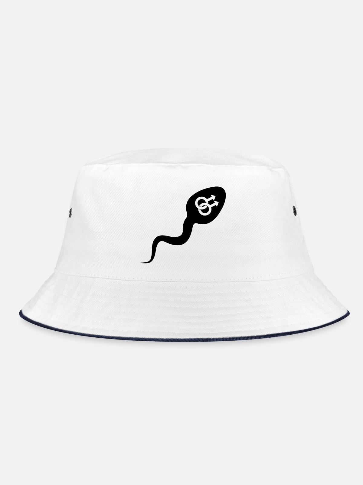 Sperm sperm homosexual - Bucket Hat - white/navy - Front