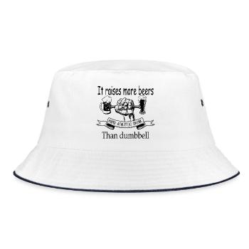 HARD ATHLETIC DRINK, it's not easy as a sport - Bucket Hat - white/navy - Front