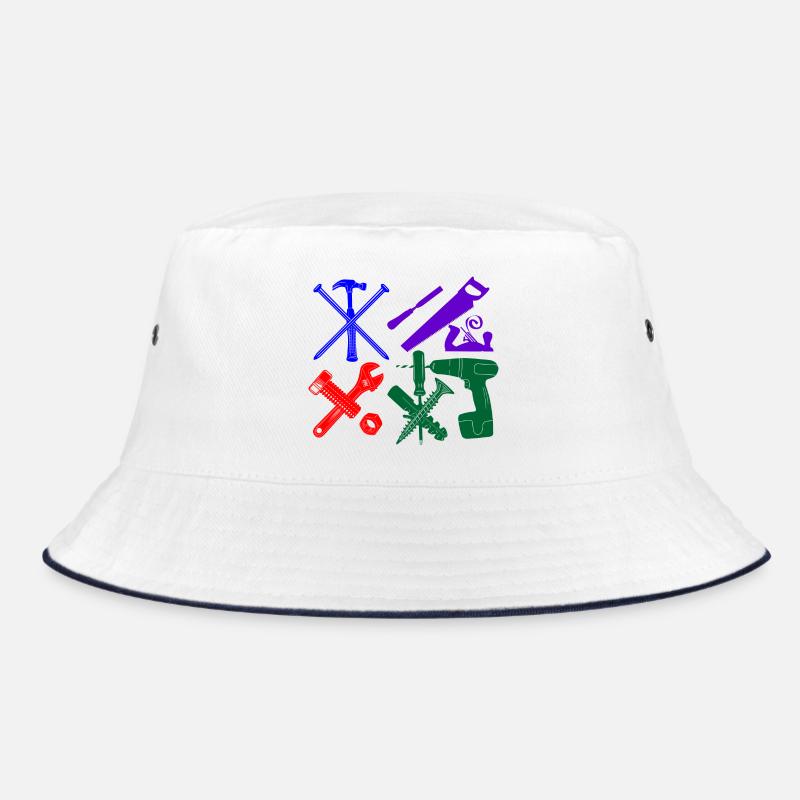 Construction worker tool color Bucket Hat