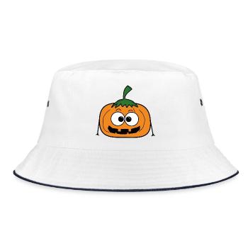 Pumpkin Halloween - Bucket Hat - white/navy - Front