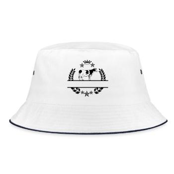Winners cow - Bucket Hat - white/navy - Front