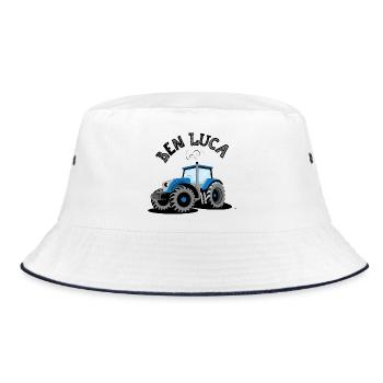 Traktor Ben Luca - Bucket Hat - Weiß/Navy - Vorne