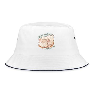 Ich Schlaaf das - Bucket Hat - Weiß/Navy - Vorne