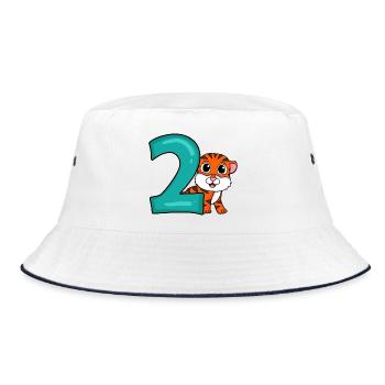 2 anniversaire 2 ans avec motif animal - deux - Bob - blanc/marine - Devant