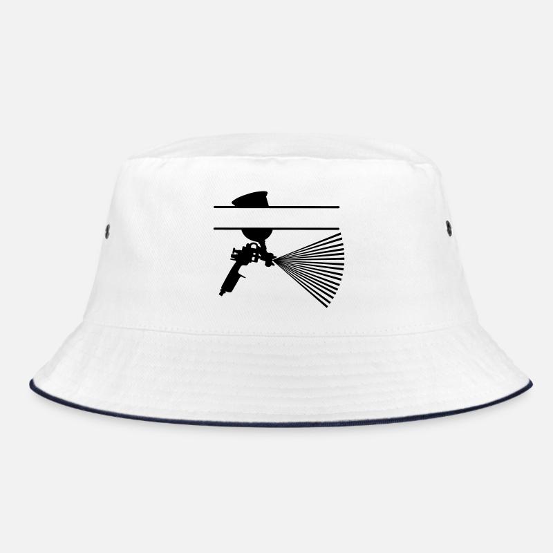 Spray mit Farbbecher Textbanner Bucket Hat