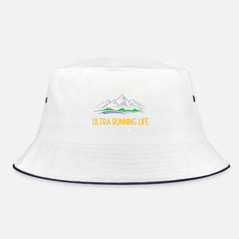 Ultra-Laufleben - Bucket Hat - Weiß/Navy