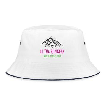 Ultra Runners Run The Extra Mile - Bucket Hat - white/navy - Front