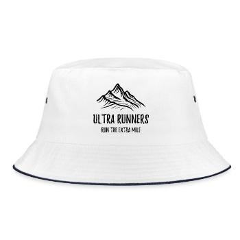 Ultra Runners Run The Extra Mile - Bucket Hat - white/navy - Front
