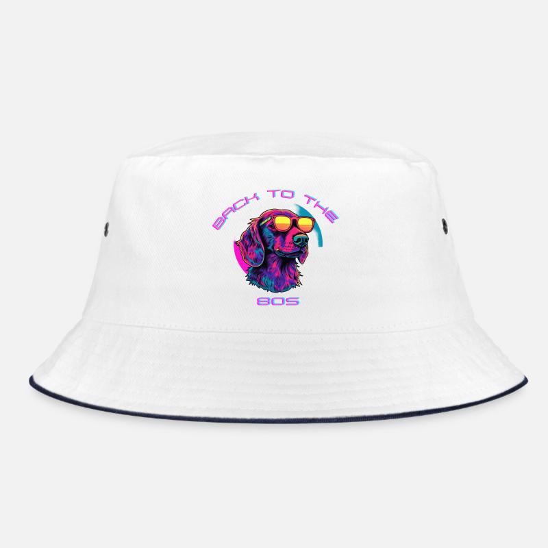 Retro Sonnenbrille Hund Design Bucket Hat
