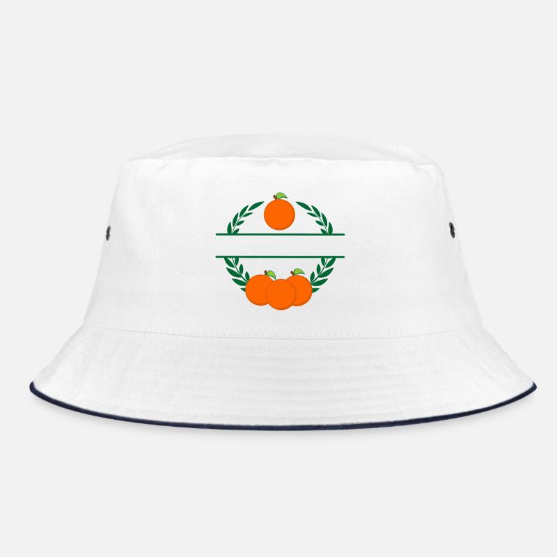 Orange in laurel wreath with orange oranges Bucket Hat