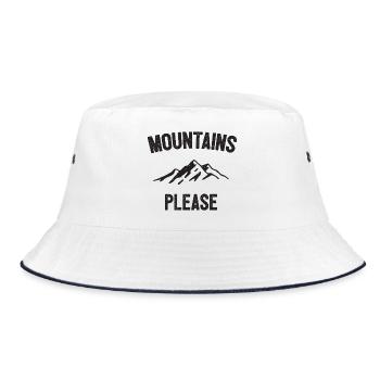 Mountains Please - Bucket Hat - white/navy - Front