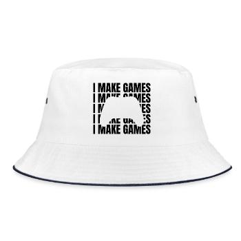 Slogan du concepteur de jeu - Bob - blanc/marine - Devant