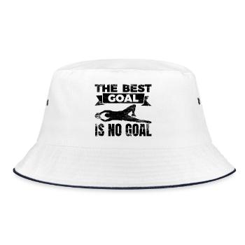 The best goal is not to concede a goal - Bucket Hat - white/navy - Front