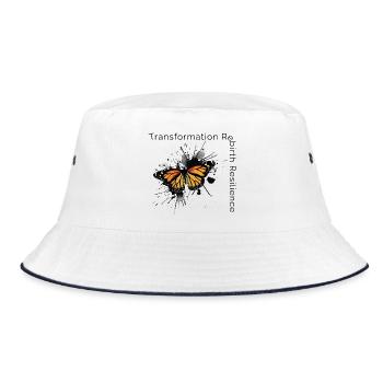 Butterfly - Transformation Rebirth Resilience - Bucket Hat - white/navy - Front