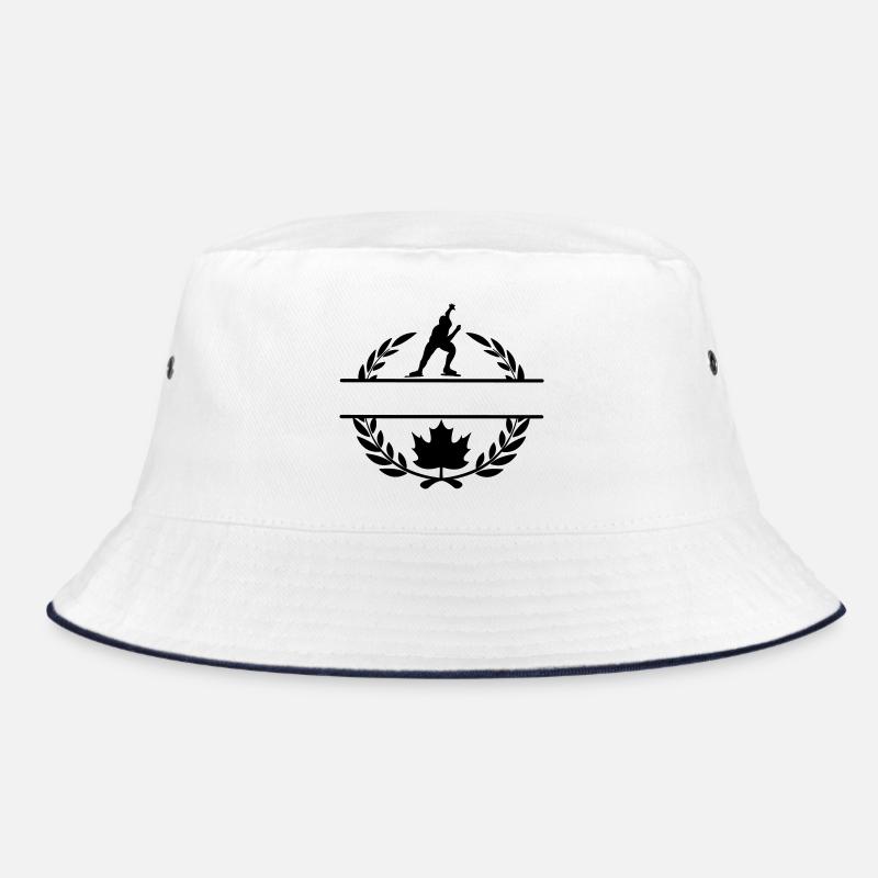 Canada maple leaf skating laurel wreath Bucket Hat