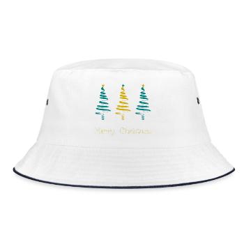 HAPPY NEW YEAR. SAINT SYLVESTER. NEW YEAR - Bucket Hat - white/navy - Front