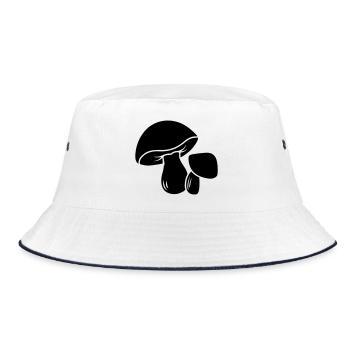 Logo du champignon - Bob - blanc/marine - Devant