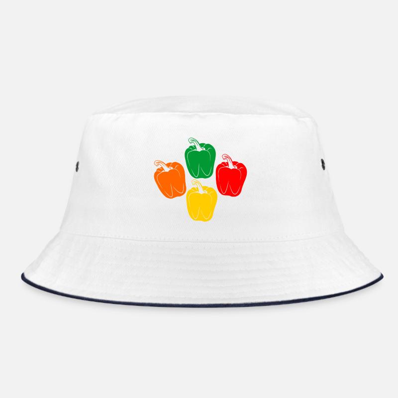 Vier Farben der Paprika Bucket Hat