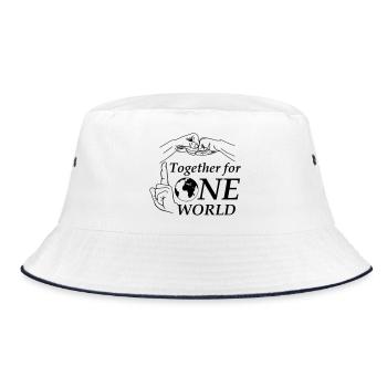 Together for one world - Bucket Hat - white/navy - Front