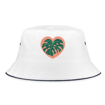 Heart Monstera Tropical Style - Bob - blanc/marine - Devant