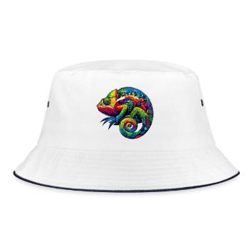Caméléon urbain avec des motifs d’horizon de la ville - Bob - blanc/marine - Devant