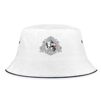 Snowman in time! - Bucket Hat - white/navy - Front