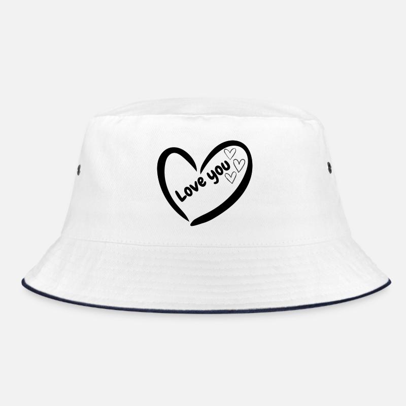 Herzsilhouette Mädchen Design Bucket Hat