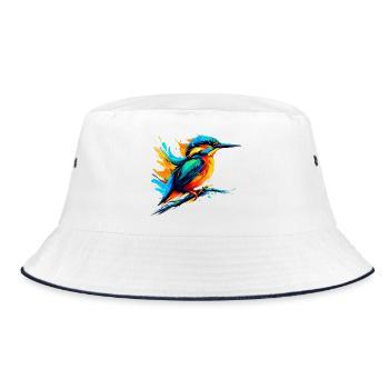 Kingfisher - Bucket Hat - white/navy - Front