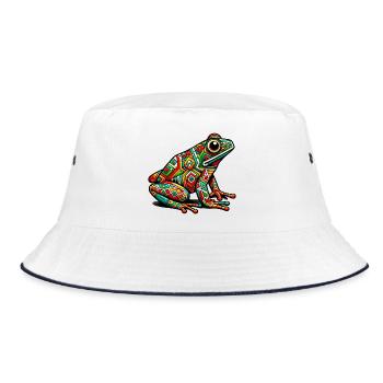 Frog - Bucket Hat - white/navy - Front