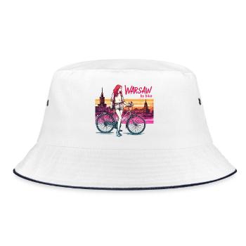 Varsovie Vélo Fille Illustration - Bob - blanc/marine - Devant