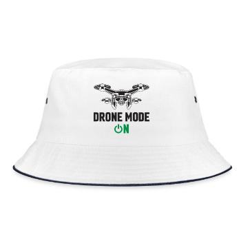 Drone Mode On - Bucket Hat - white/navy - Front