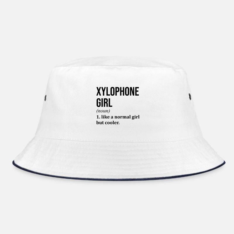 Xylophon - Bucket Hat - Weiß/Navy