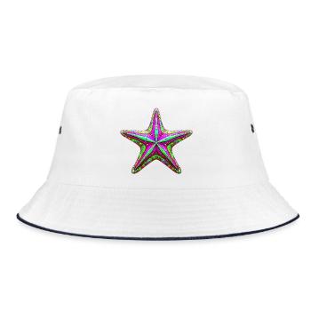 Starfish - Bucket Hat - white/navy - Front