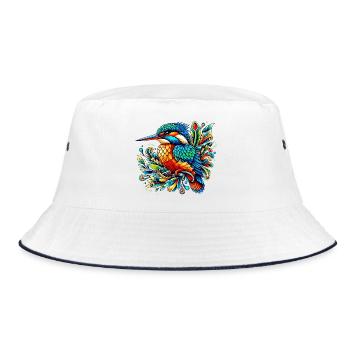 Kingfisher - Bucket Hat - white/navy - Front
