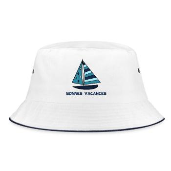 MISTRESS. MASTER. TEACHER. SCHOOL - Bucket Hat - white/navy - Front