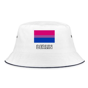 Bi Pride Flag Berlin - Bucket Hat - white/navy - Front