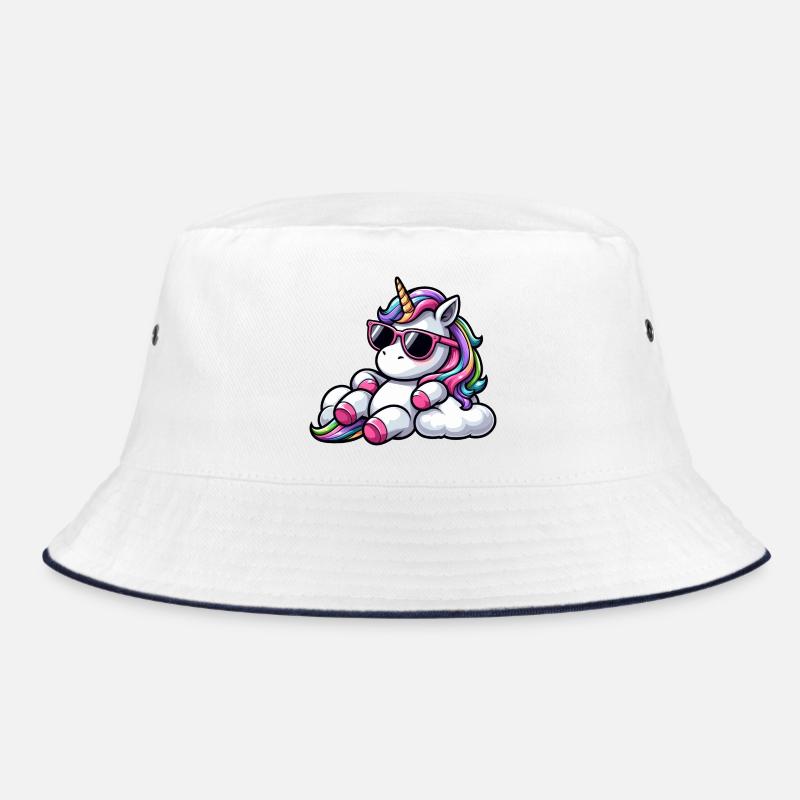 Cool Unicorn Sunglasses Chill Clouds Sky Bucket Hat