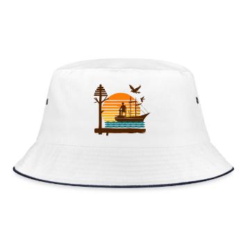Sailboat Tours - Bucket Hat - white/navy - Front