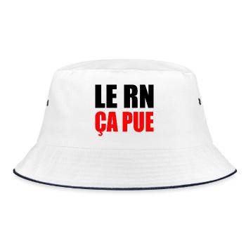 Der RN stinkt - Bucket Hat - Weiß/Navy - Vorne