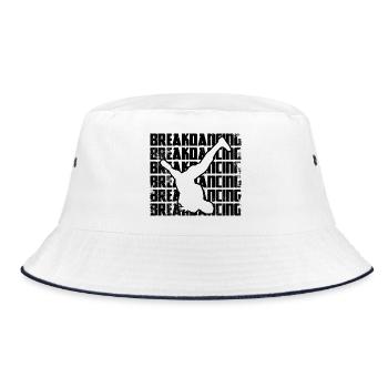 Breakdance - Bucket Hat - Weiß/Navy - Vorne