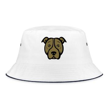 dog - Bucket Hat - Weiß/Navy - Vorne