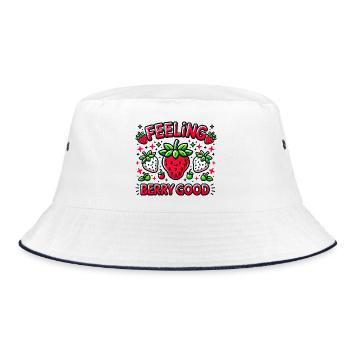 Feeling Berry Good - Bucket Hat - white/navy - Front