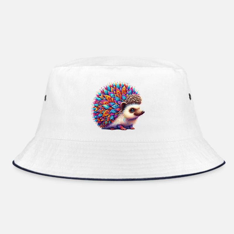 Igel - Bucket Hat - Weiß/Navy