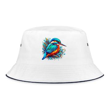 Kingfisher - Bucket Hat - white/navy - Front
