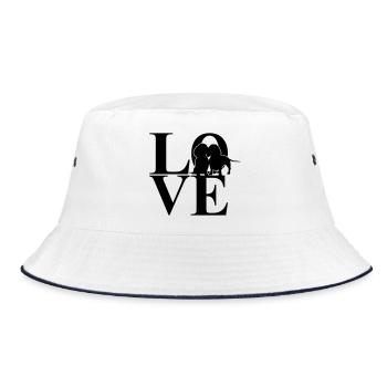 Deux teckels Love Dog motif - Bob - blanc/marine - Devant